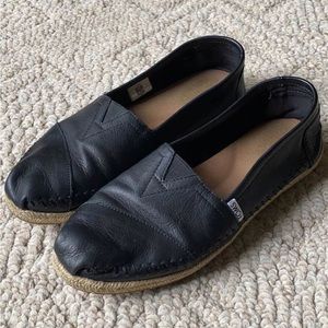 Toms leather espadrilles size 10
